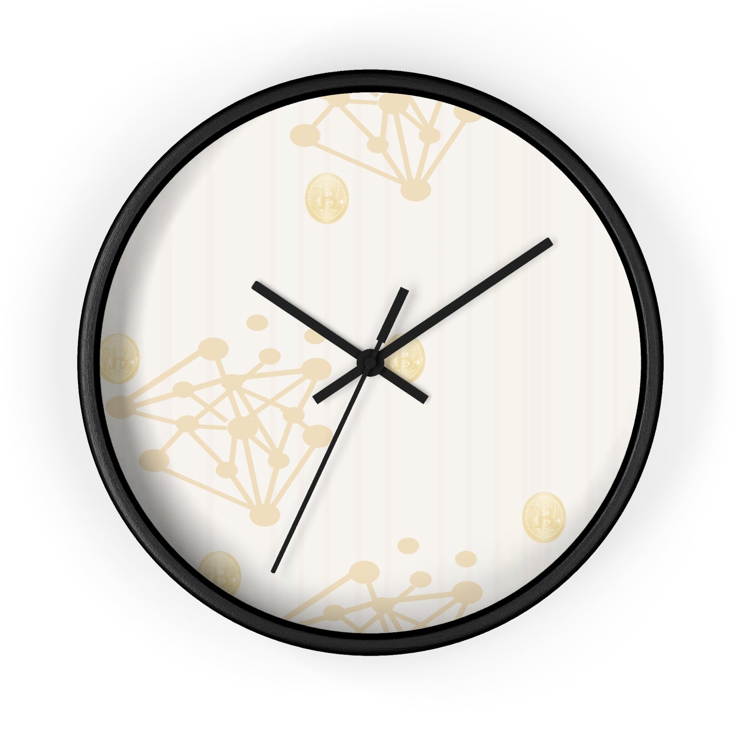 Gold Cryprto and Bitcon Wall Clock