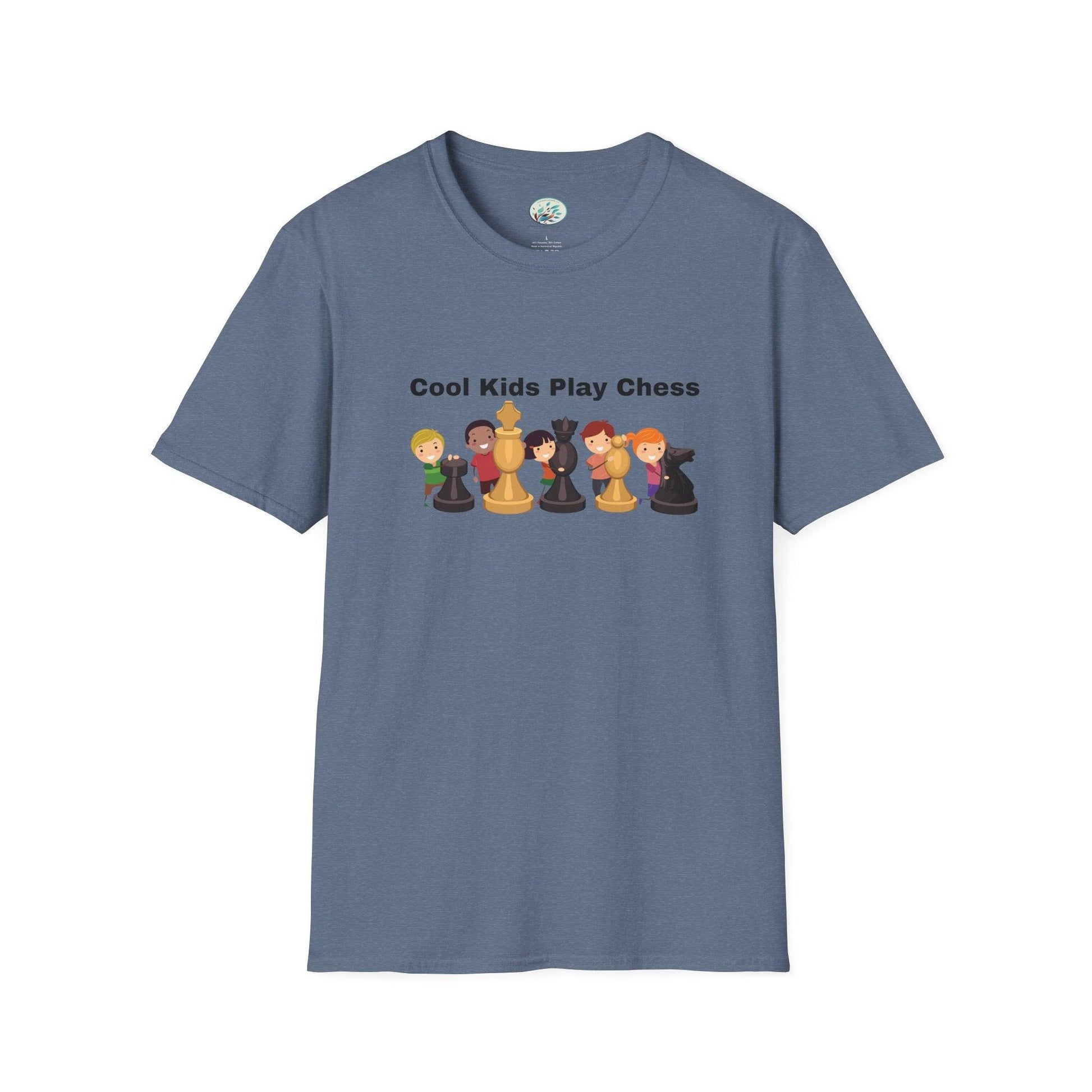 Cool Kids Play Chess Unisex Softstyle T-Shirt Men's Size - Miniaday Designs, LLC.