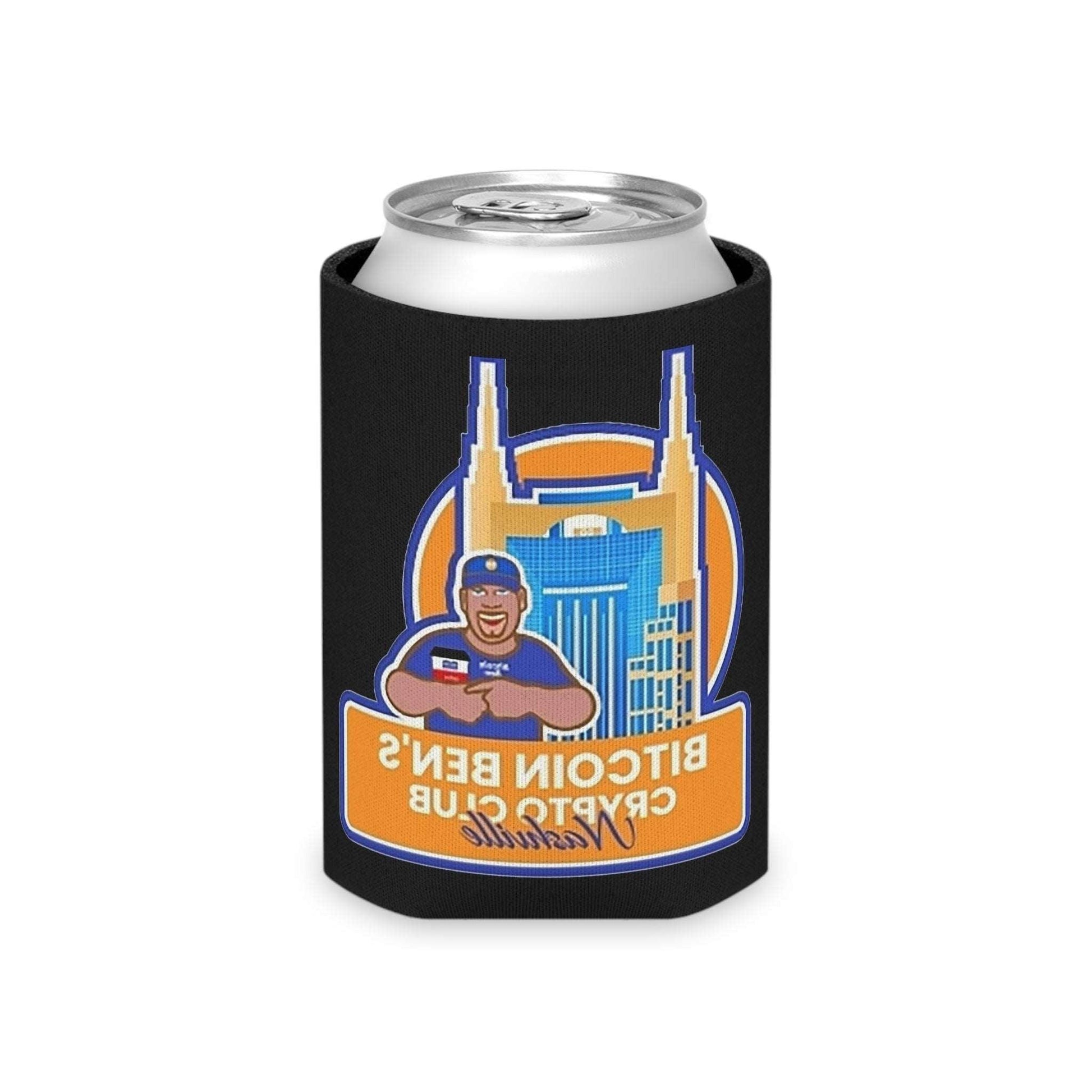 Bitcoin Ben Nashville Club Can Cooler - Miniaday Designs, LLC.