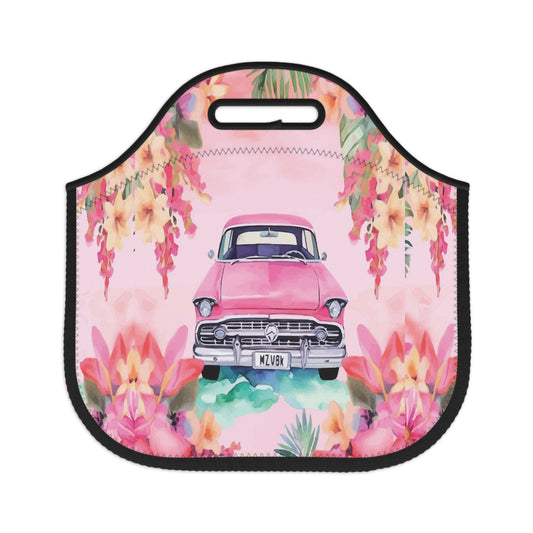 Pink Paradise Roadtrip Collection by Miniaday Designs, LLC. Neoprene Lunch Bag - Miniaday Designs, LLC.