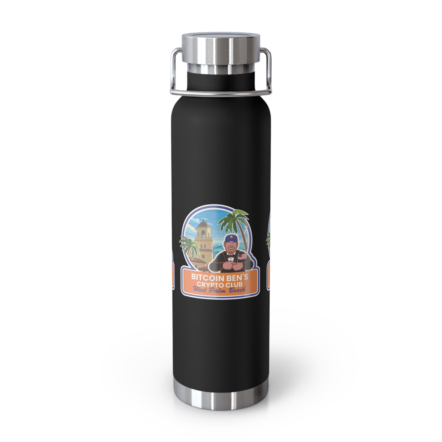 BBCC West Palm Beach Club Copper Vacuum Insulated Bottle, 22oz