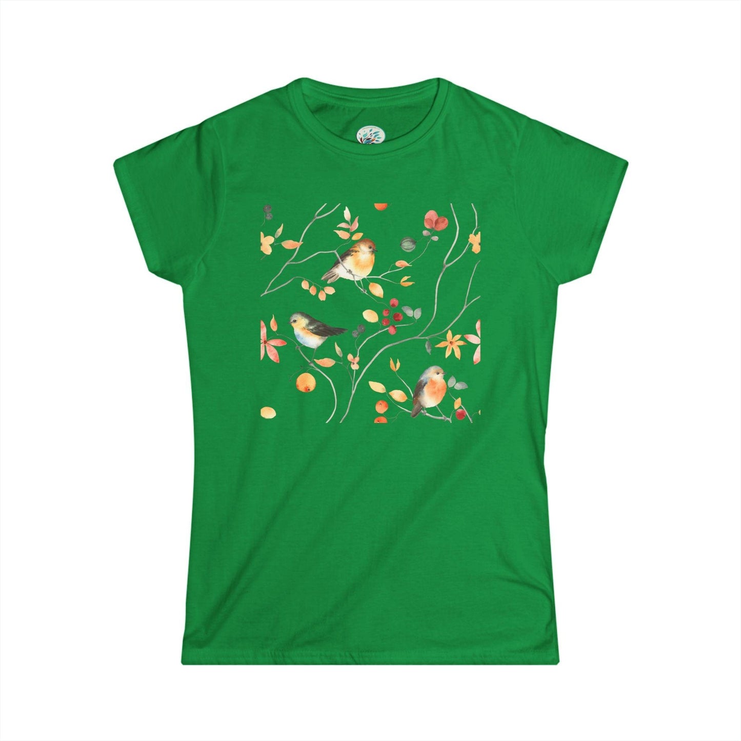 Birds in Flight Women's Softstyle Tee - Miniaday Designs, LLC.