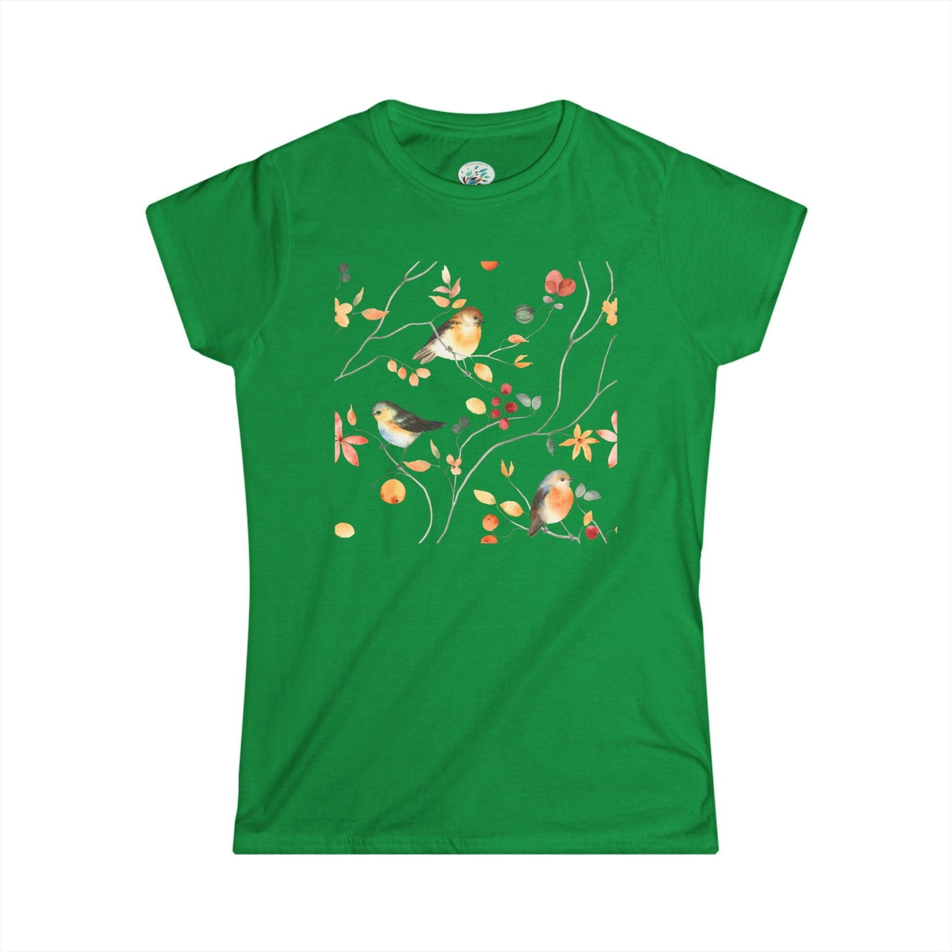 Birds in Flight Women's Softstyle Tee - Miniaday Designs, LLC.
