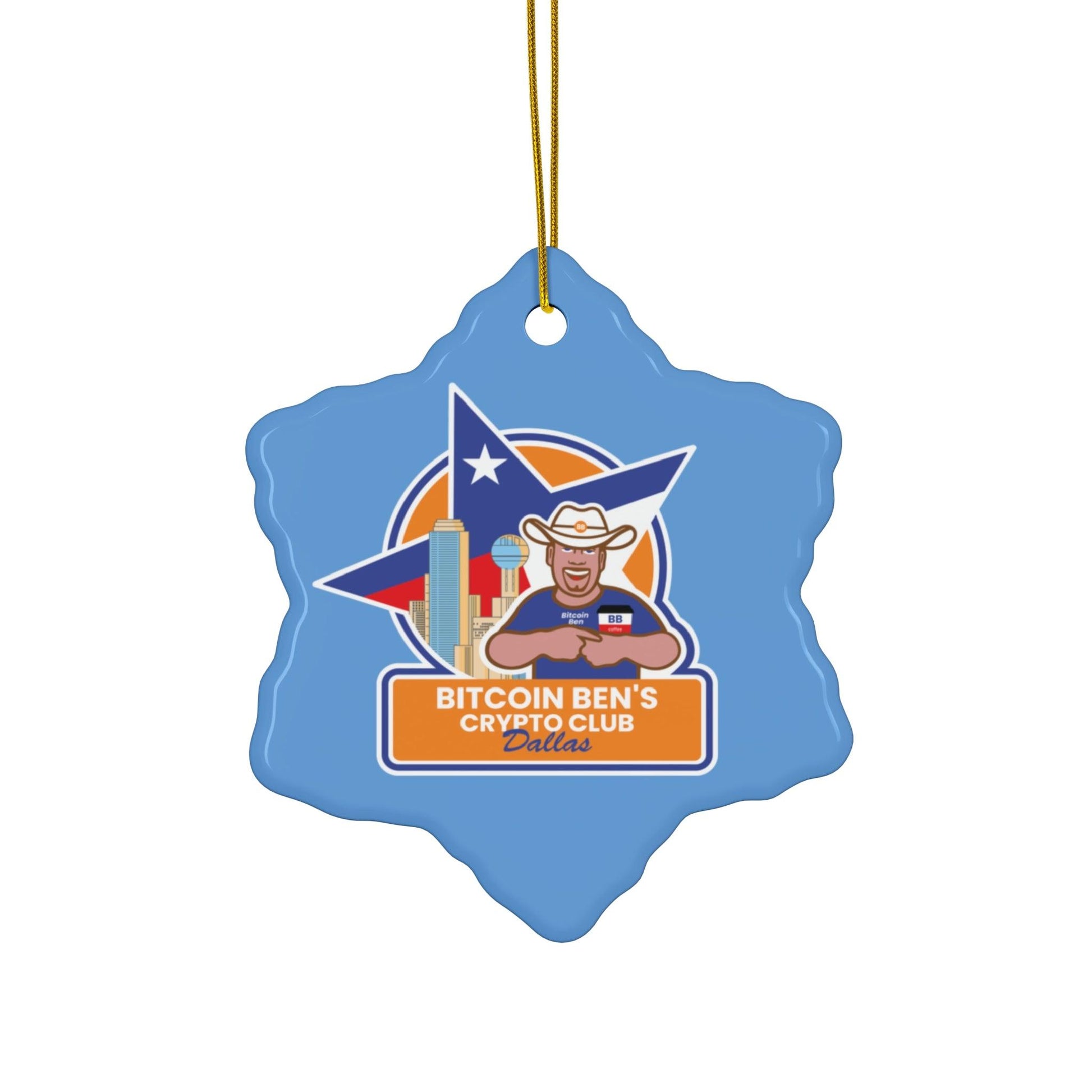 BBCC Dallas Ceramic Ornament (1 Ornament) - Miniaday Designs, LLC.