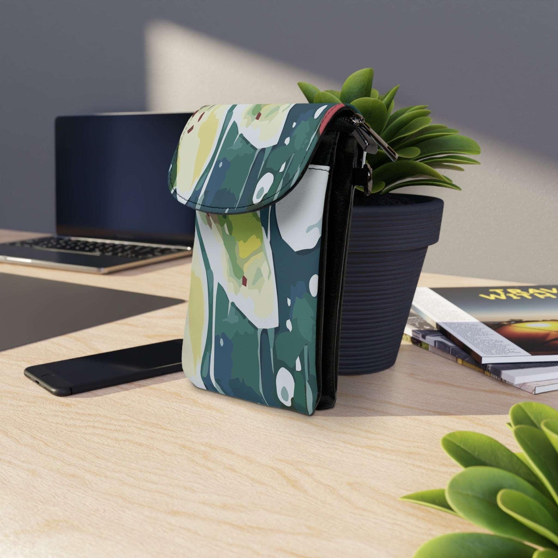 Lotus Whimsy Collection by Miniaday Designs, LLC. Small Cell Phone Wallet - Miniaday Designs, LLC.