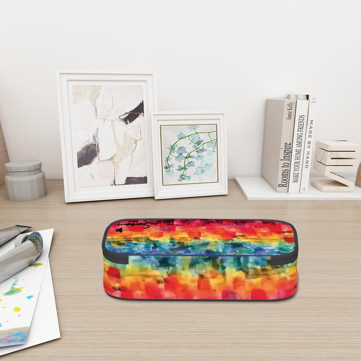 Sara's Rainbow Big Pencil Case - Miniaday Designs, LLC.