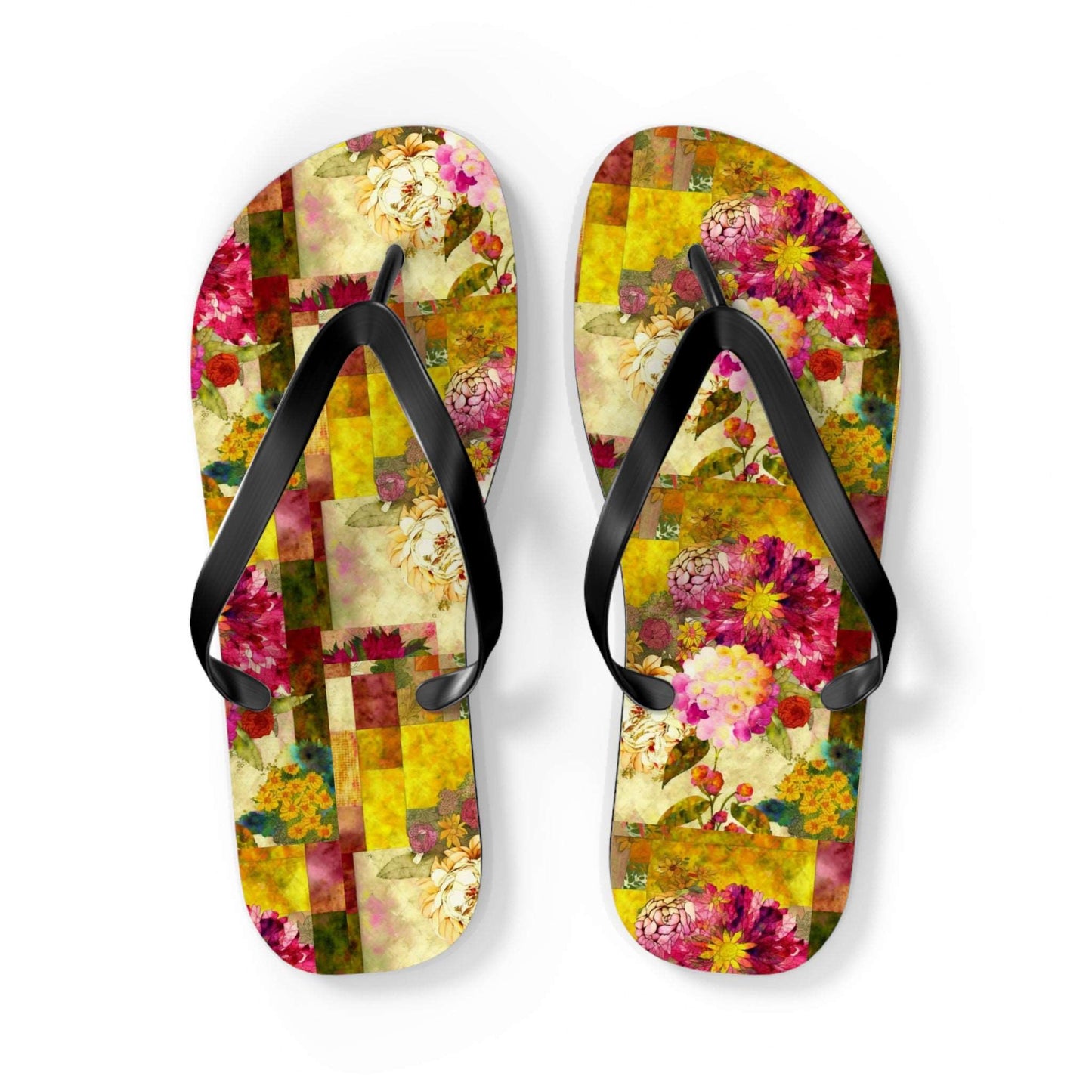 Cross-Processed Botanical Collection by Miniaday Designs, LLC. Flip Flops