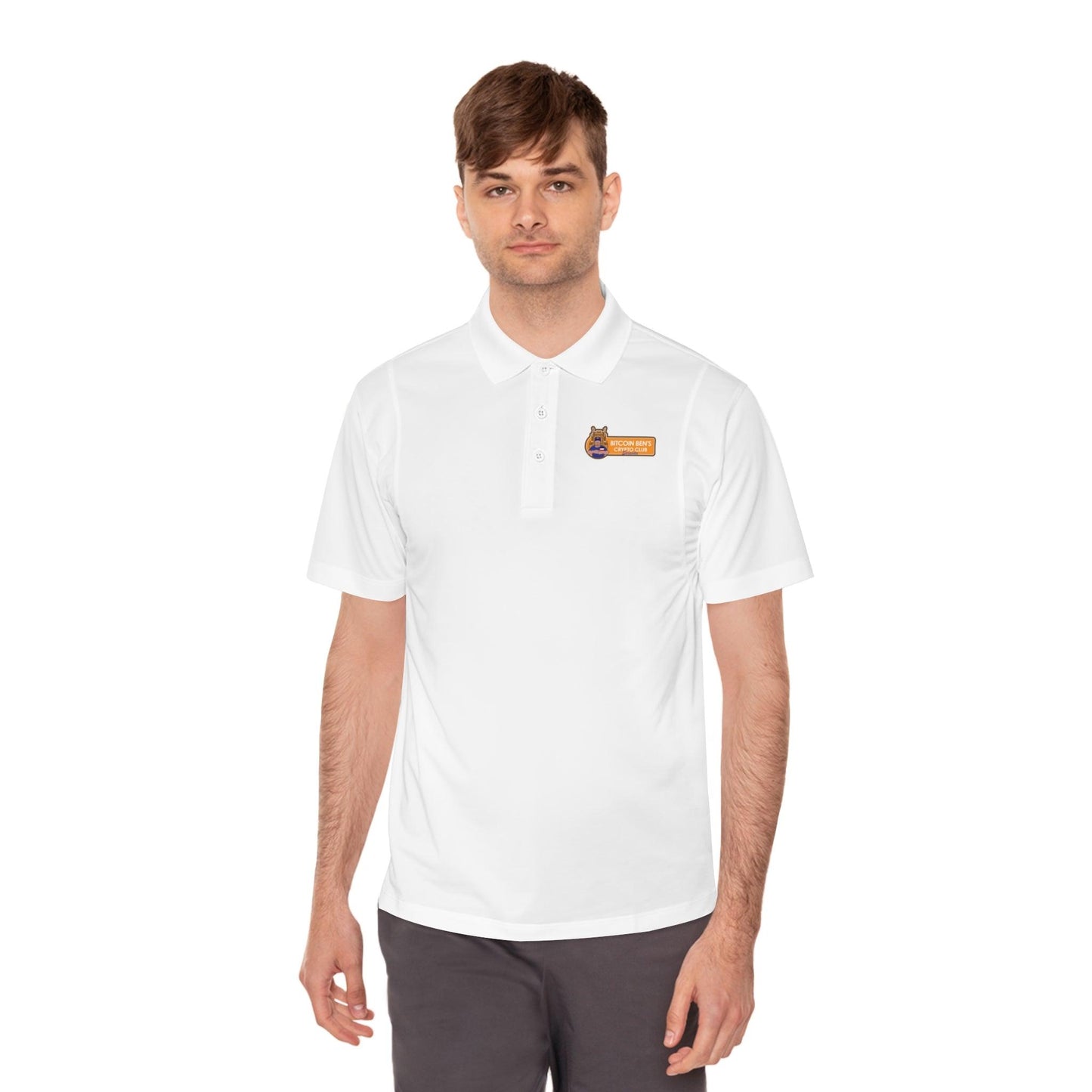 Bitcoin Ben Sarasota Sport Tek TK 650 Men's Sport Polo Shirt - Miniaday Designs, LLC.