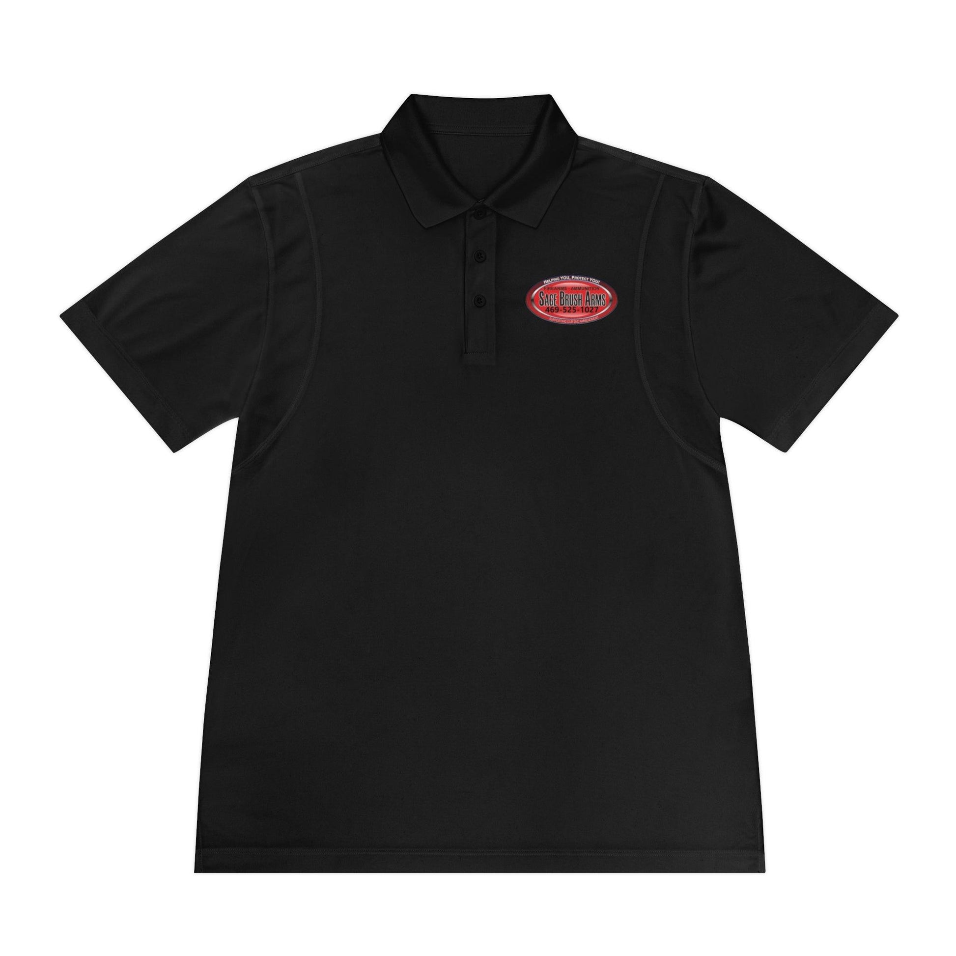 Sage Brush Arms Logo Men's Sport Polo Shirt - Miniaday Designs, LLC.