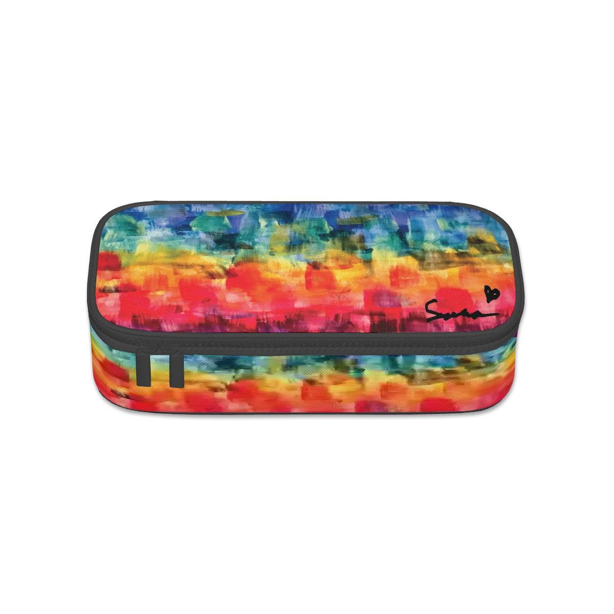 Sara's Rainbow Big Pencil Case - Miniaday Designs, LLC.