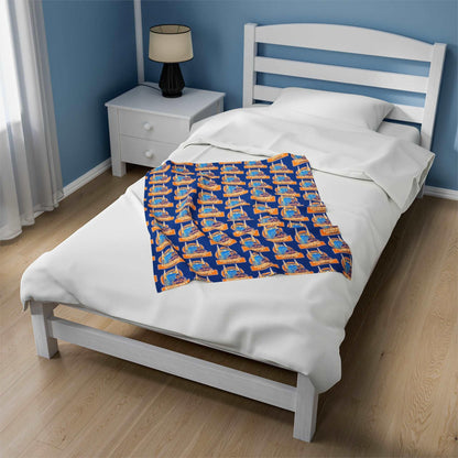 Bitcoin Ben Nashville Collection Velveteen Plush Blanket - Miniaday Designs, LLC.