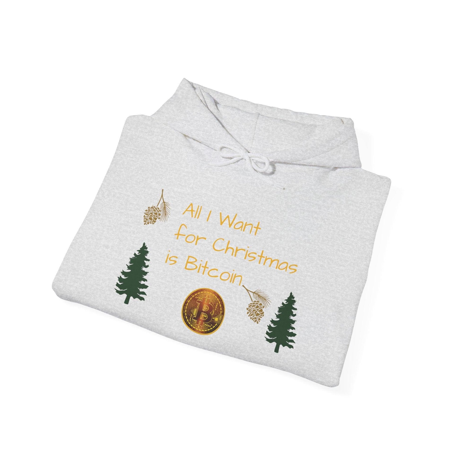 All I Want For Chirstmas is Bitcoin Trees Unisex Heavy Blend™ Hooded Sweatshirt - Miniaday Designs, LLC.
