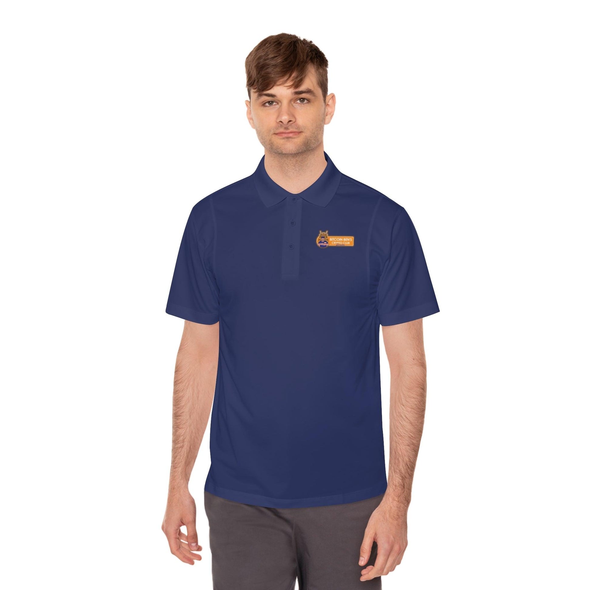 Bitcoin Ben Sarasota Sport Tek TK 650 Men's Sport Polo Shirt - Miniaday Designs, LLC.