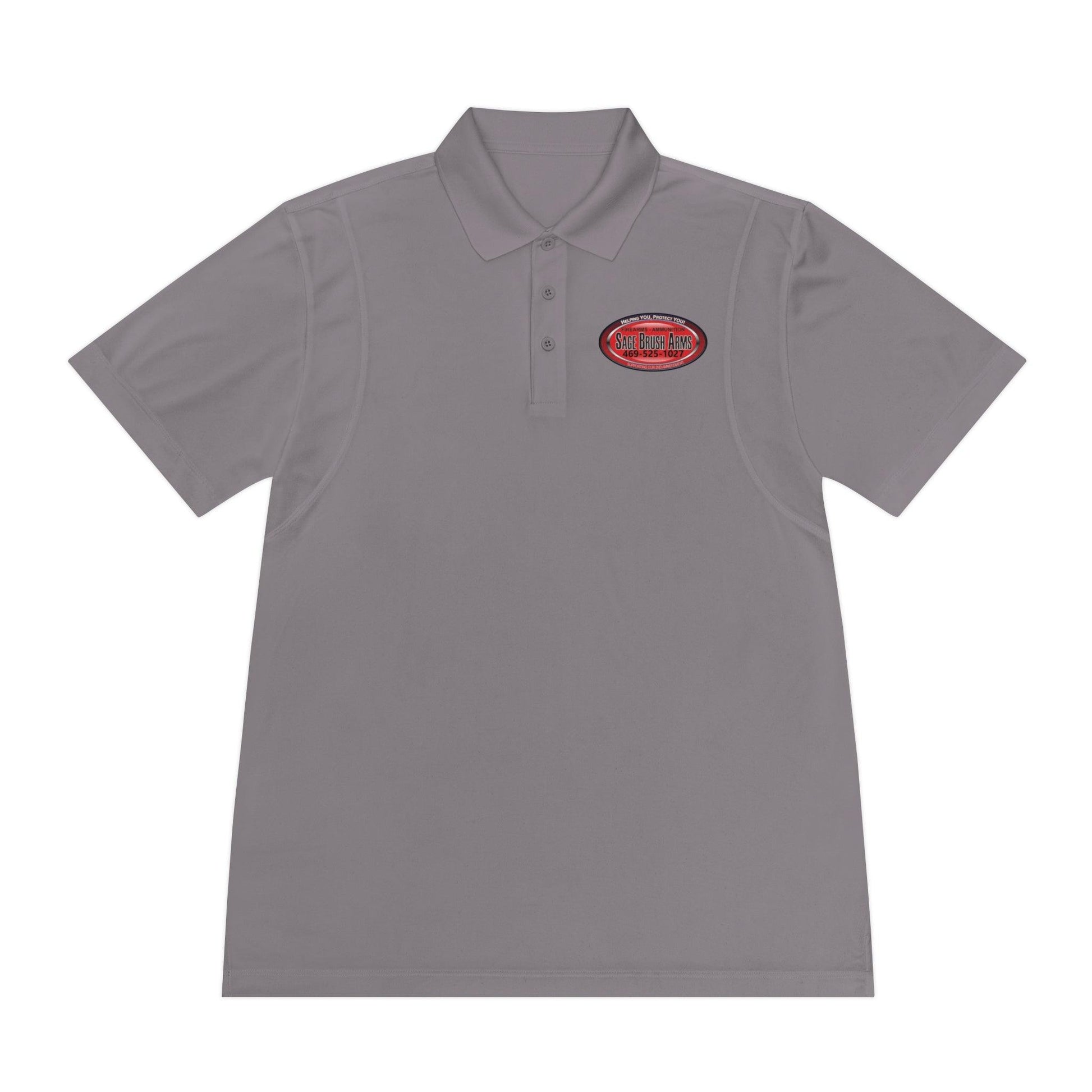 Sage Brush Arms Logo Men's Sport Polo Shirt - Miniaday Designs, LLC.