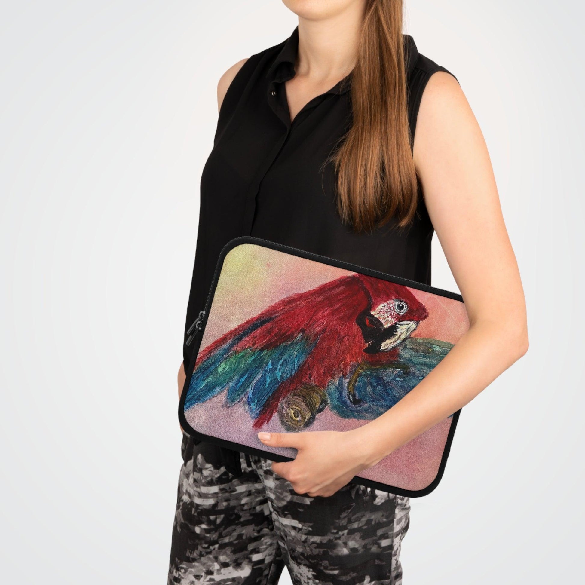 Miniaday Designs Parrot Laptop Sleeve Unisex Multicolor - Miniaday Designs, LLC.