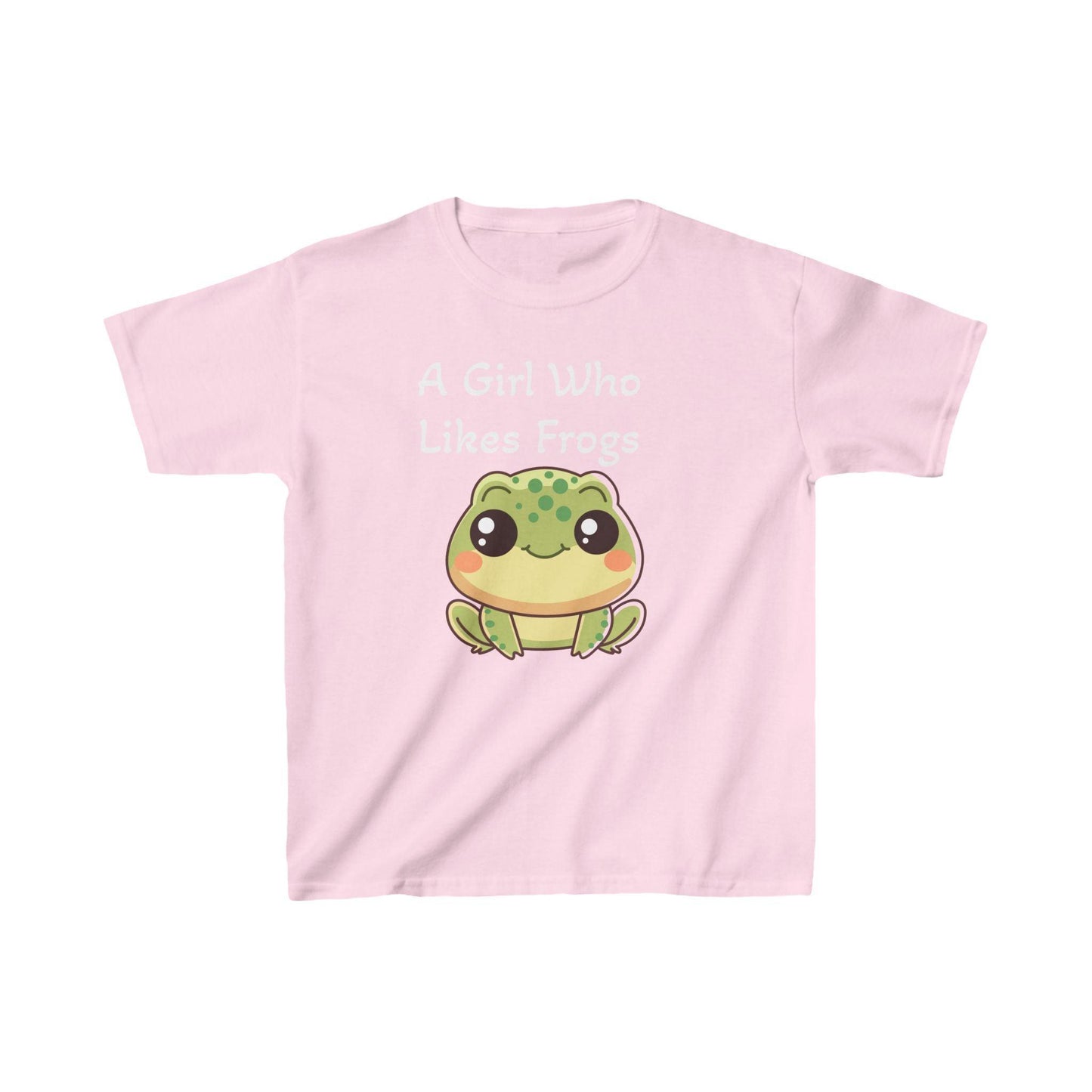 A Girl Who Likes Frogs Kids Heavy Cotton™ Tee - Miniaday Designs, LLC.