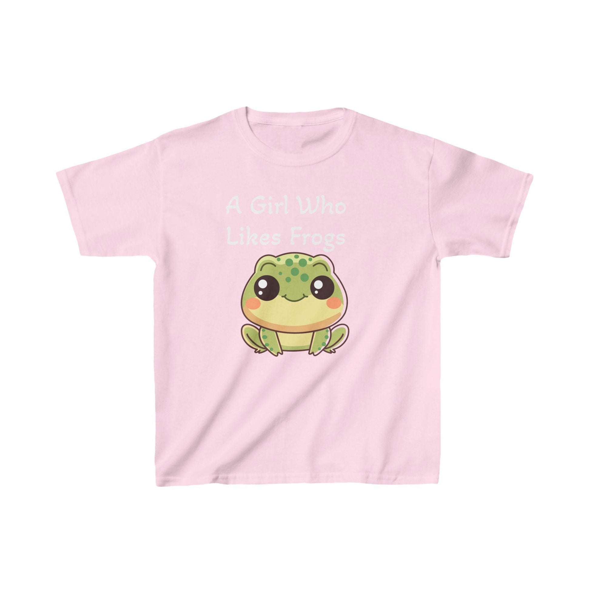 A Girl Who Likes Frogs Kids Heavy Cotton™ Tee - Miniaday Designs, LLC.