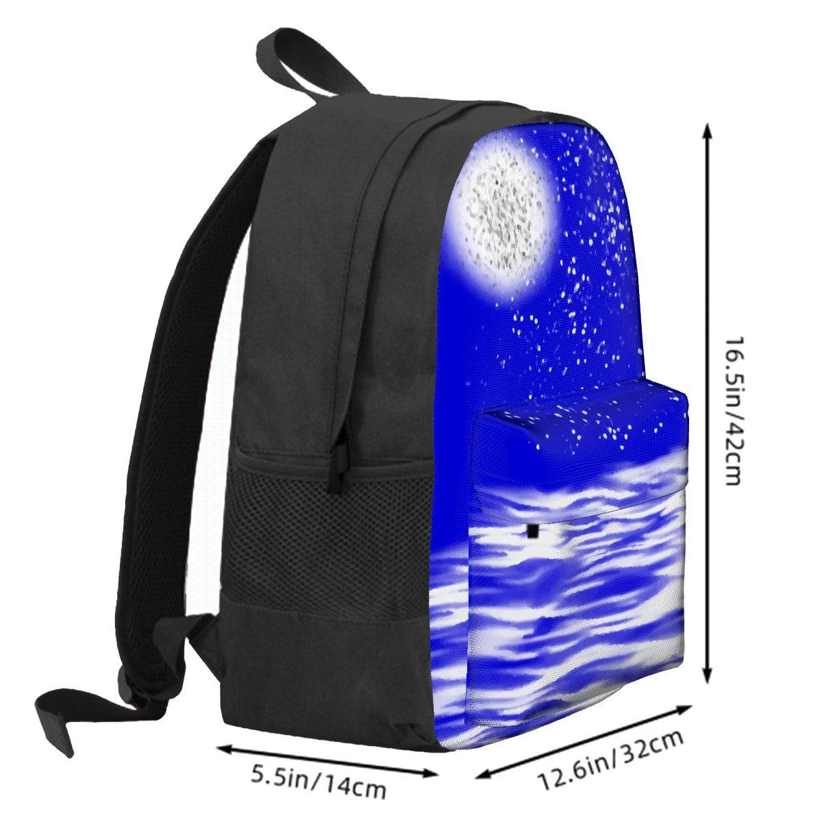 Ryan's Moon Over the Water Laptop Backpack - Miniaday Designs, LLC.