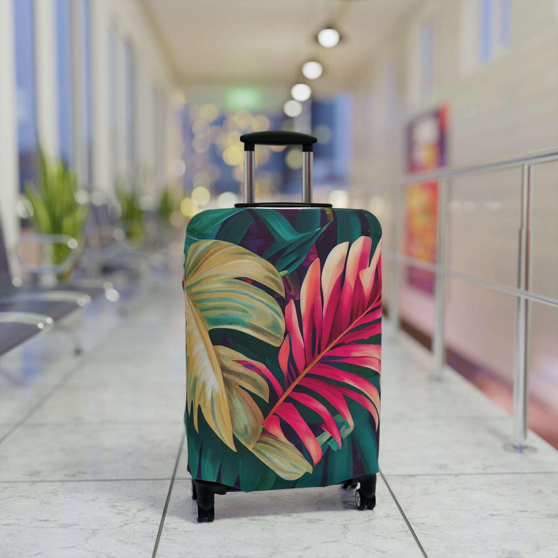 Enchanting Foliage: A Fusion of Realism and Exoticism in Brushwork by Miniaday Designs, LLC. Luggage Cover - Miniaday Designs, LLC.