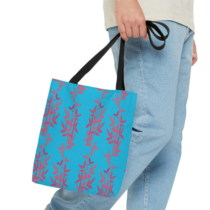 Miniaday Designs Teal Bamboo Tote Bag - Miniaday Designs, LLC.