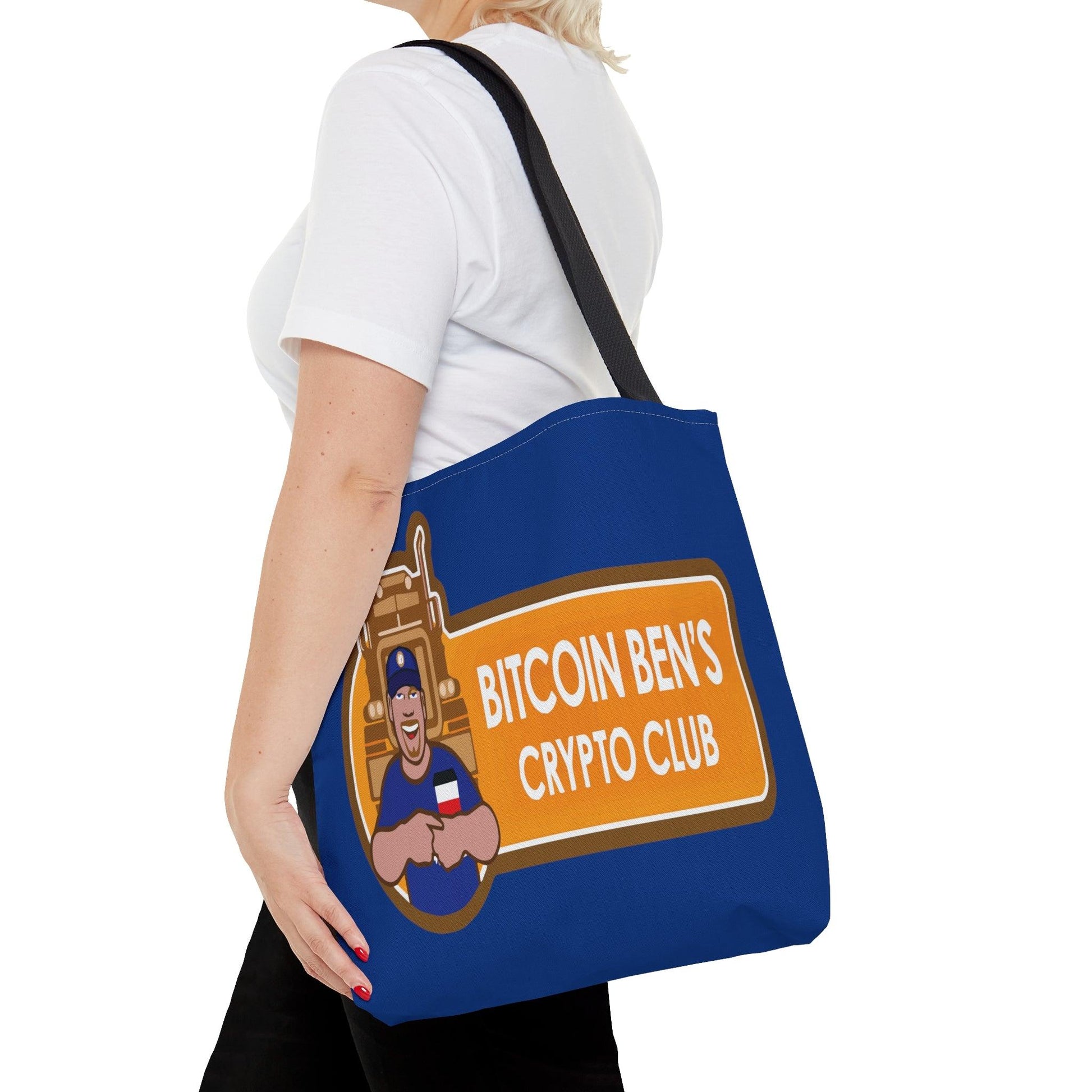 Miniaday Designs Bitcoin Ben BlueTote Bag - Miniaday Designs, LLC.