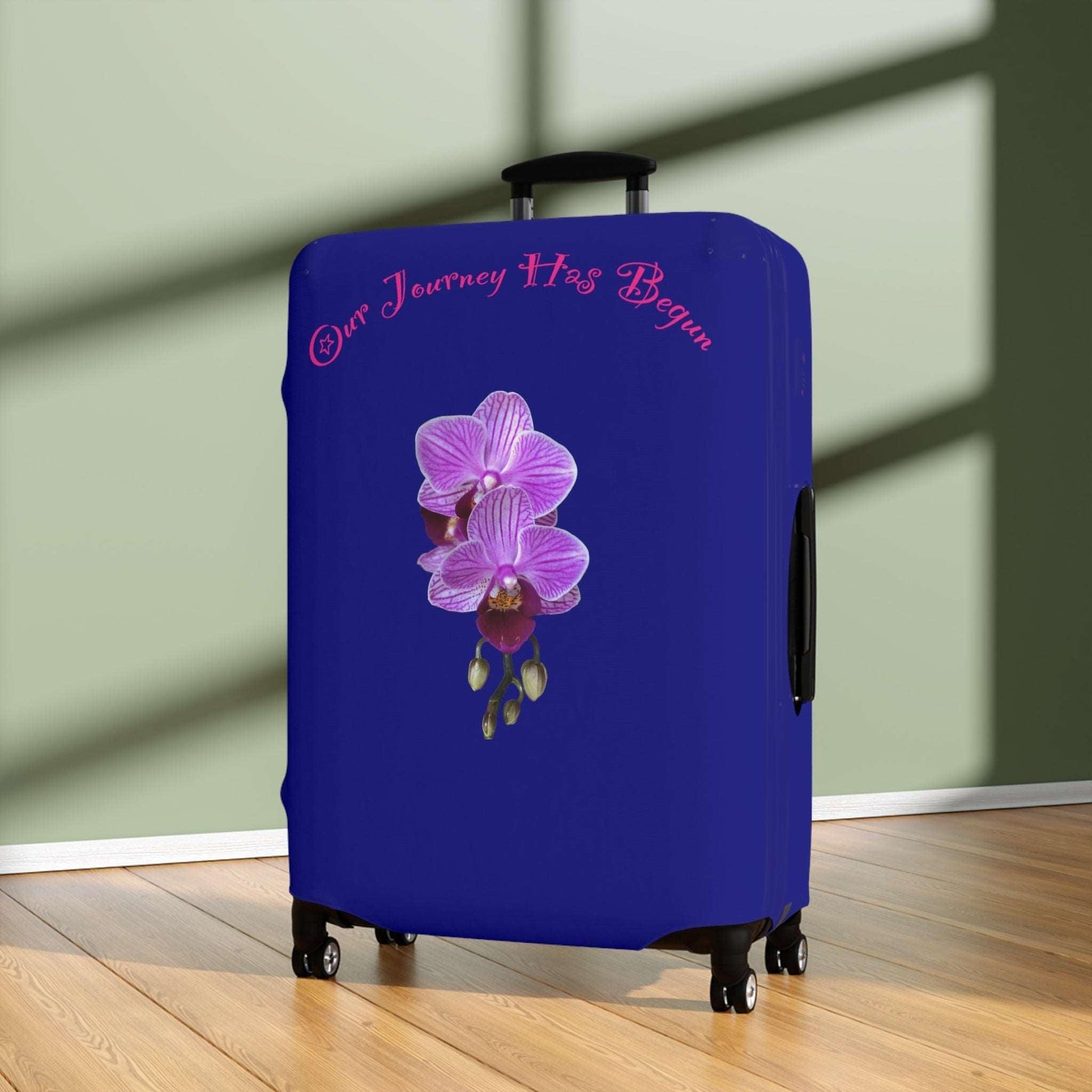 Lavender Voyage Collection by Miniaday Designs, LLC. Luggage Cover - Miniaday Designs, LLC.