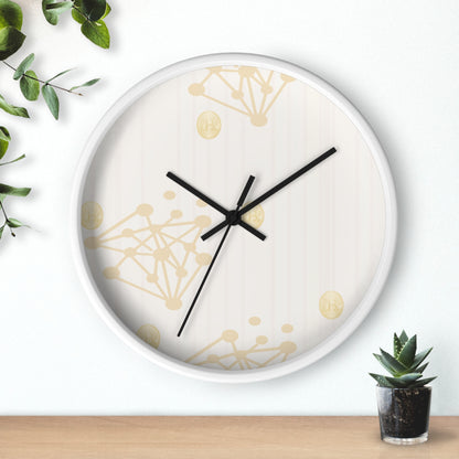 Gold Cryprto and Bitcon Wall Clock