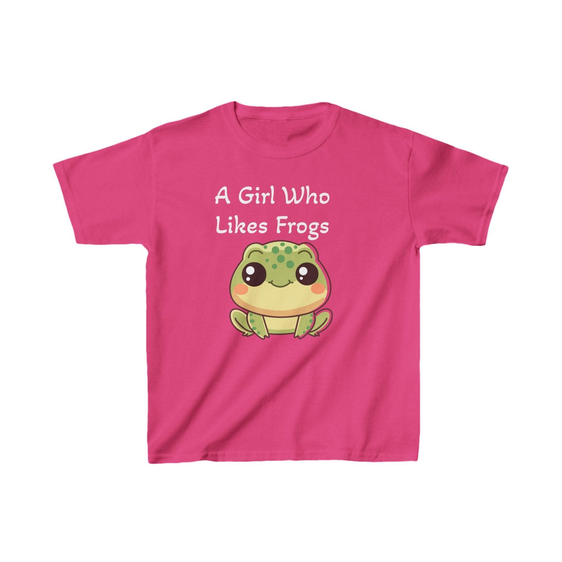 A Girl Who Likes Frogs Kids Heavy Cotton™ Tee - Miniaday Designs, LLC.