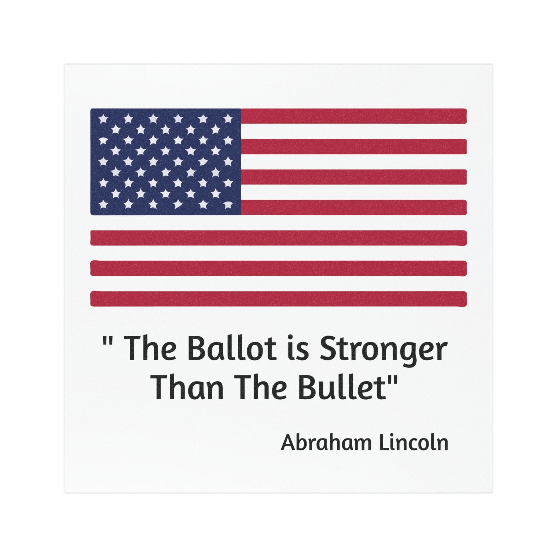 "The Ballot is Stronger Than The Bullet" Car Magnet - Miniaday Designs, LLC.