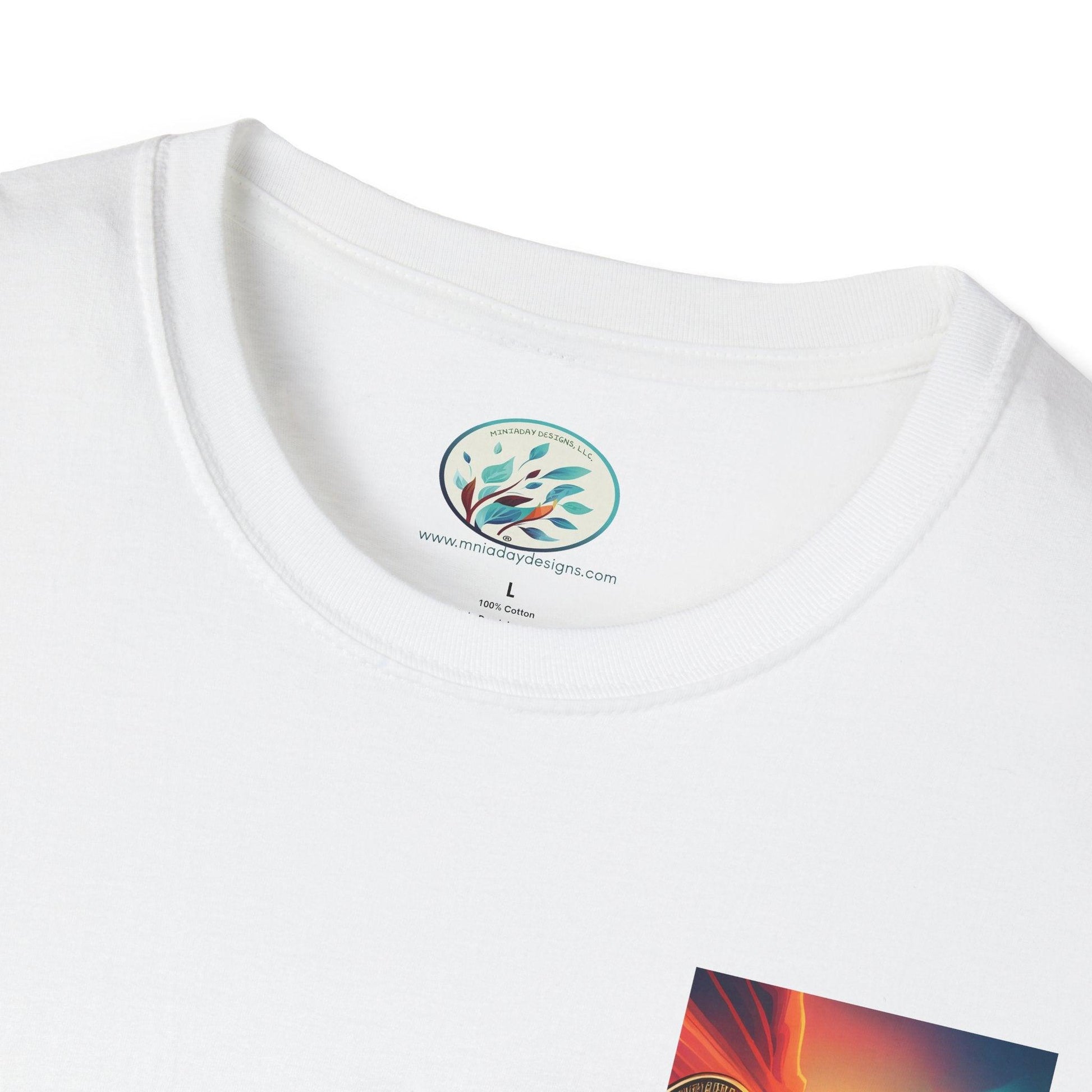 Ride the Wave Bitcoin Unisex Softstyle T-Shirt - Miniaday Designs, LLC.