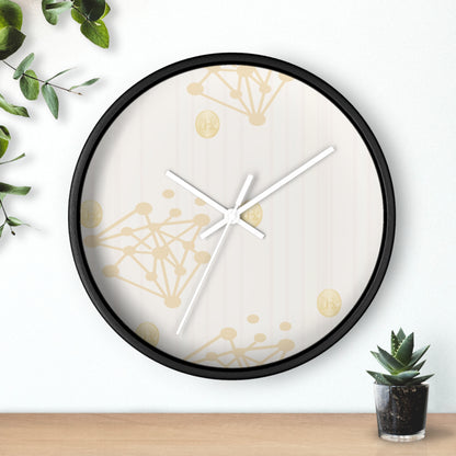 Gold Cryprto and Bitcon Wall Clock