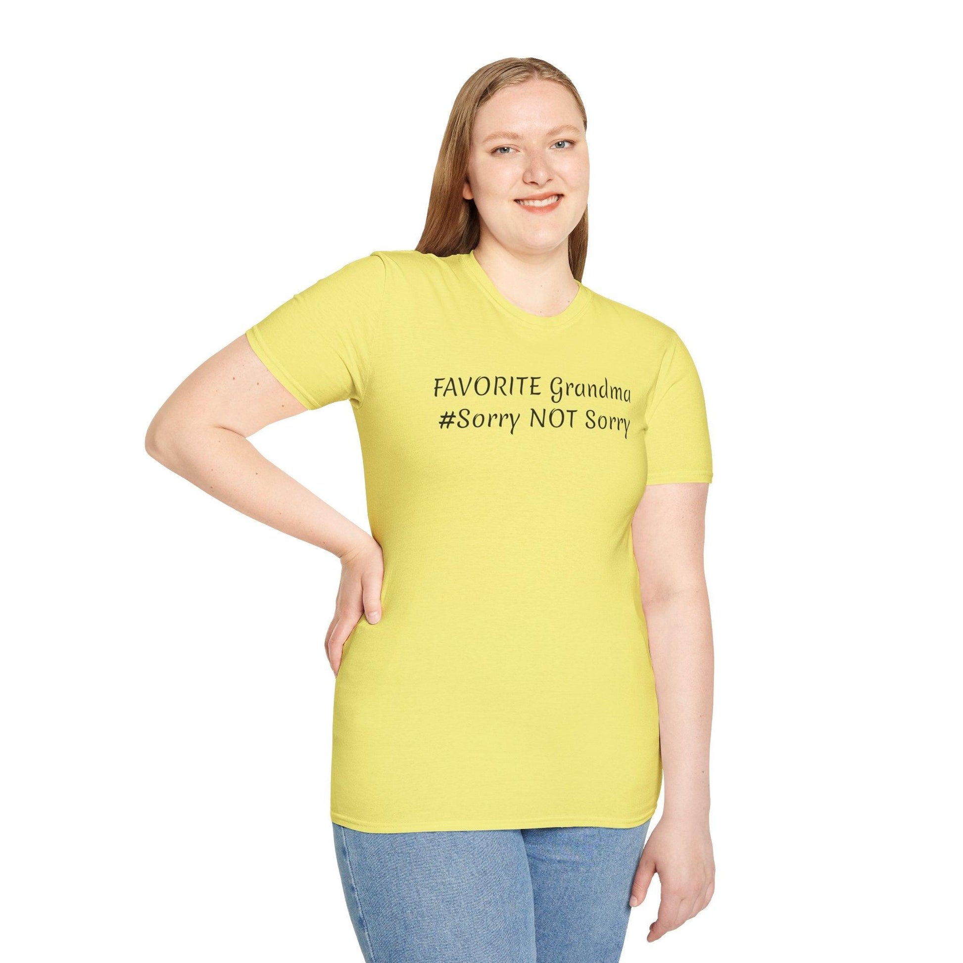 FAVORITE GRANDMA Unisex Softstyle T-Shirt - Miniaday Designs, LLC.