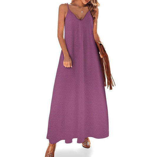 Miniaday Designs Cranberry Spice Spaghetti Strap Ankle-Length Dress Long Dress - Miniaday Designs, LLC.