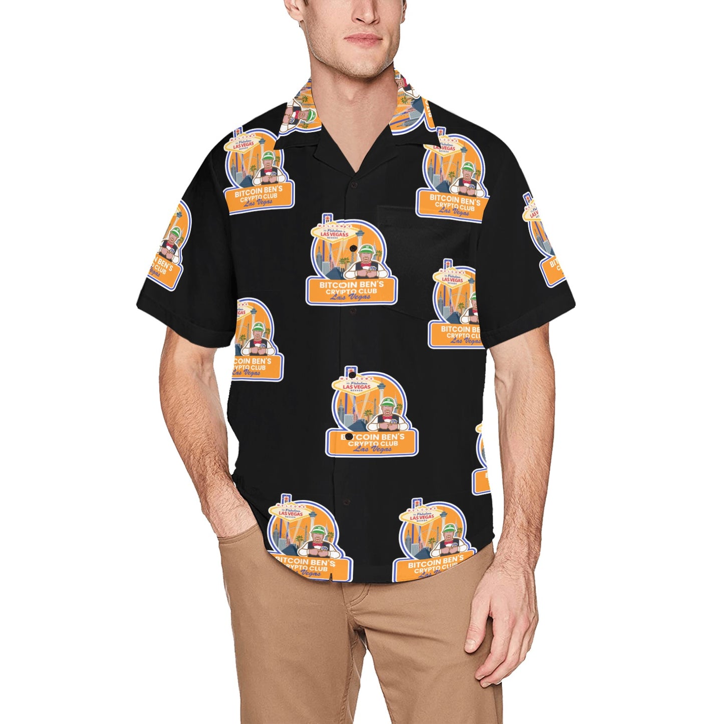 BBCC Las Vegas VERTICAL Larger Logo Hawaiian Shirt