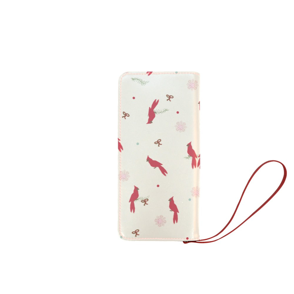 Christmas Cardinals Designer Wristlet Wallet | Miniaday Designs