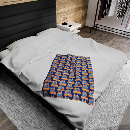 Bitcoin Ben Nashville Collection Velveteen Plush Blanket - Miniaday Designs, LLC.