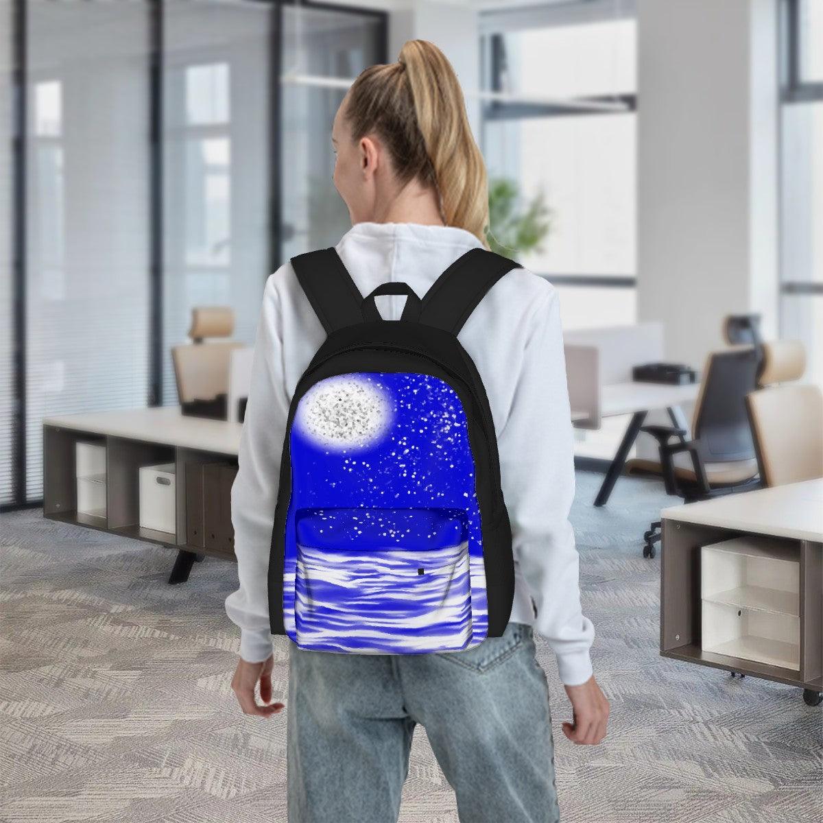 Ryan's Moon Over the Water Laptop Backpack - Miniaday Designs, LLC.