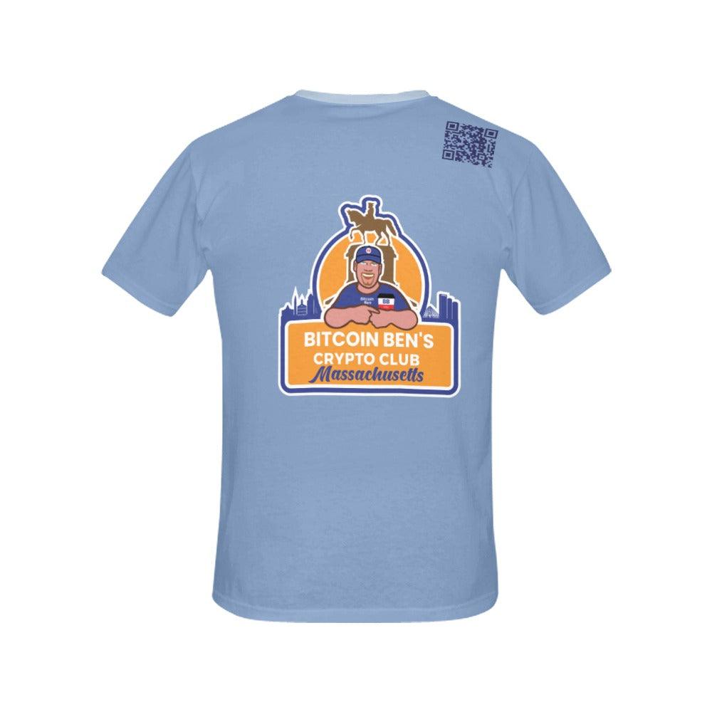 Want to Learn About Bitcoin Massachusetts T-Shirt for Women (USA Size) (Model T40) - Miniaday Designs, LLC.