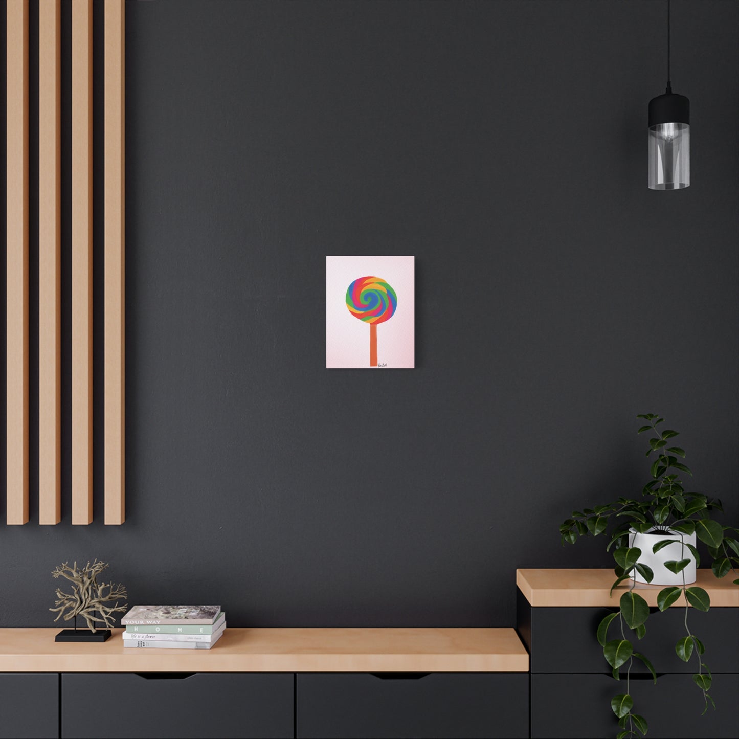 Rainbow Lollipop Canvas