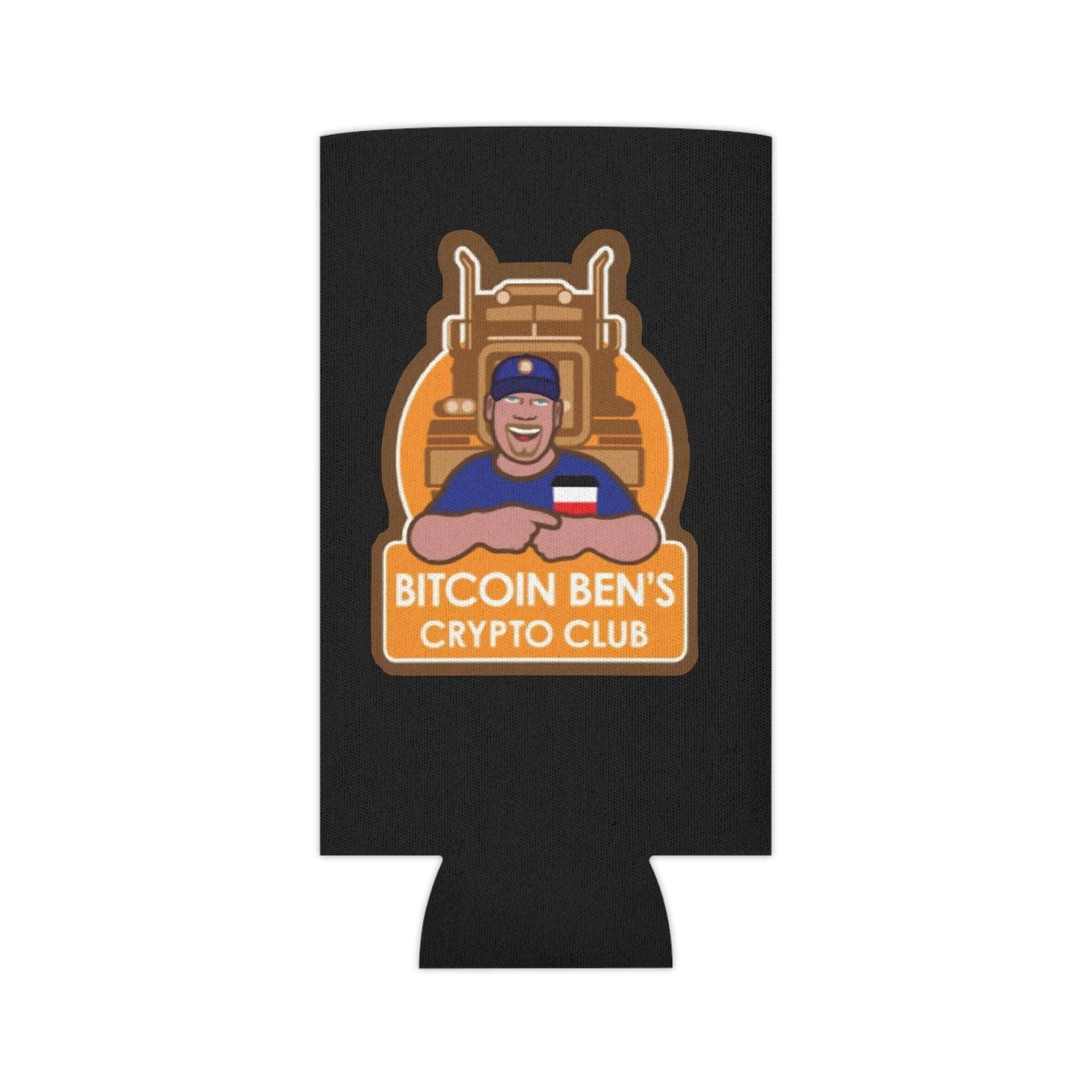 Bitcoin Ben Crypto Club Can Cooler - Miniaday Designs, LLC.