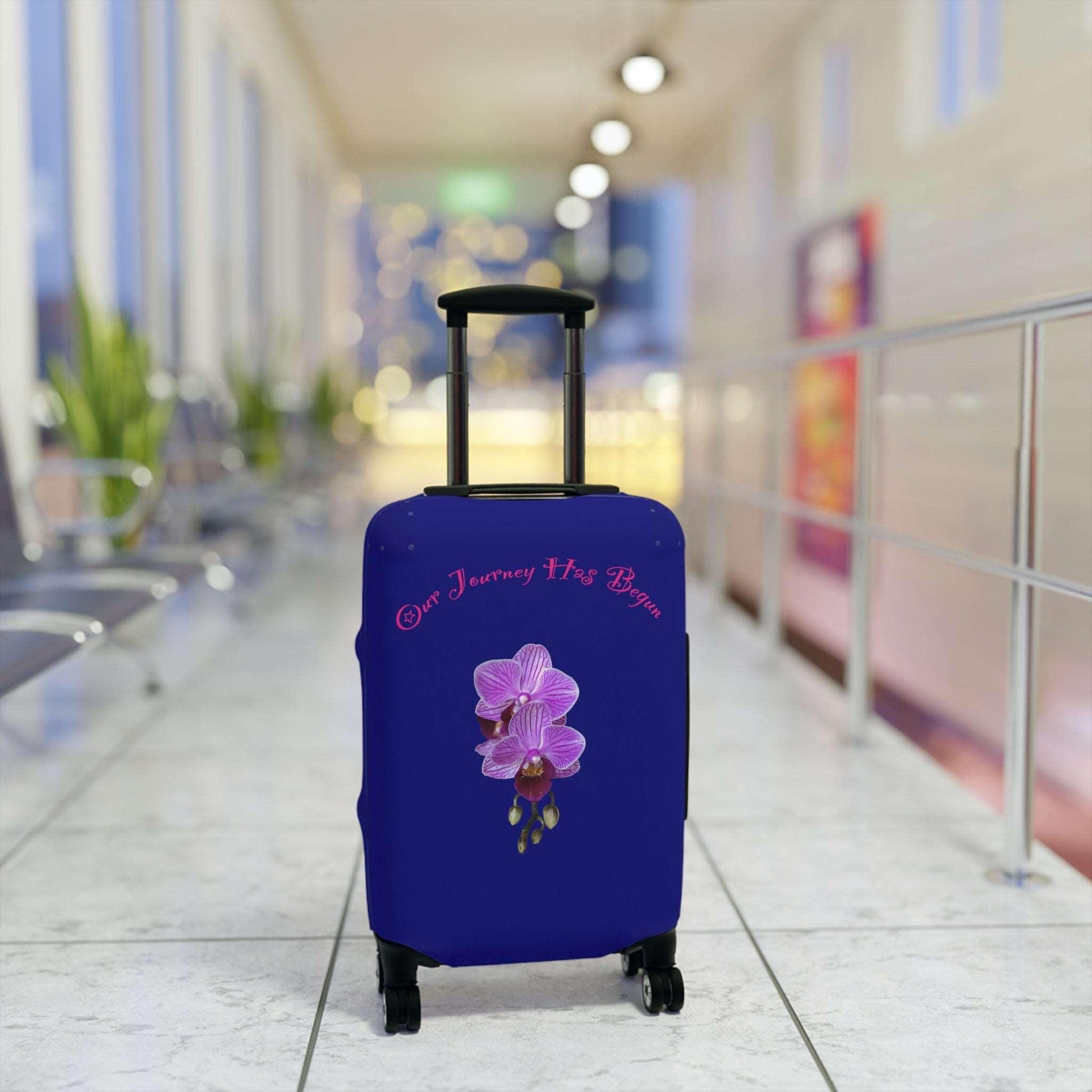 Lavender Voyage Collection by Miniaday Designs, LLC. Luggage Cover - Miniaday Designs, LLC.