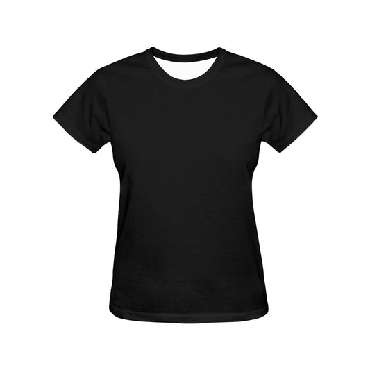 Miniaday Designs Black  Tshirt All Over Print T-Shirt for Women (USA Size) (Model T40)