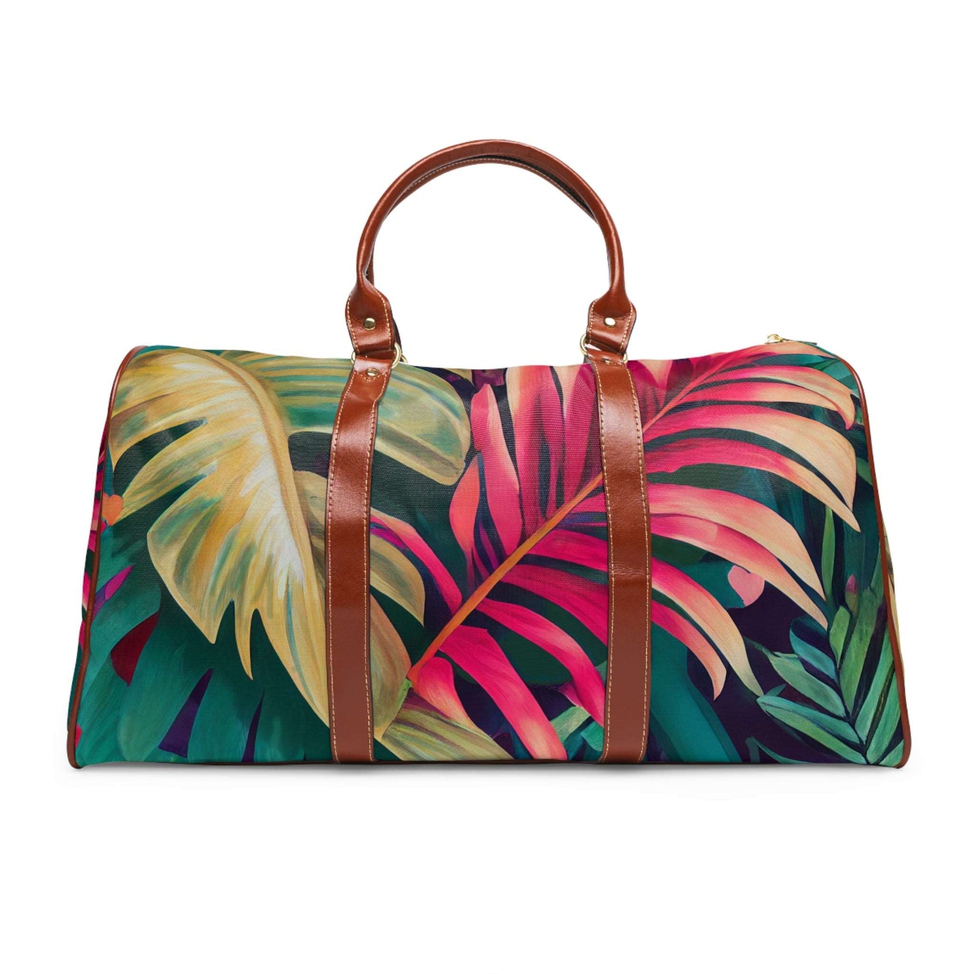 Enchanting Foliage: A Fusion of Realism and Exoticism in Brushwork by Miniaday Designs, LLC. Waterproof Travel Bag