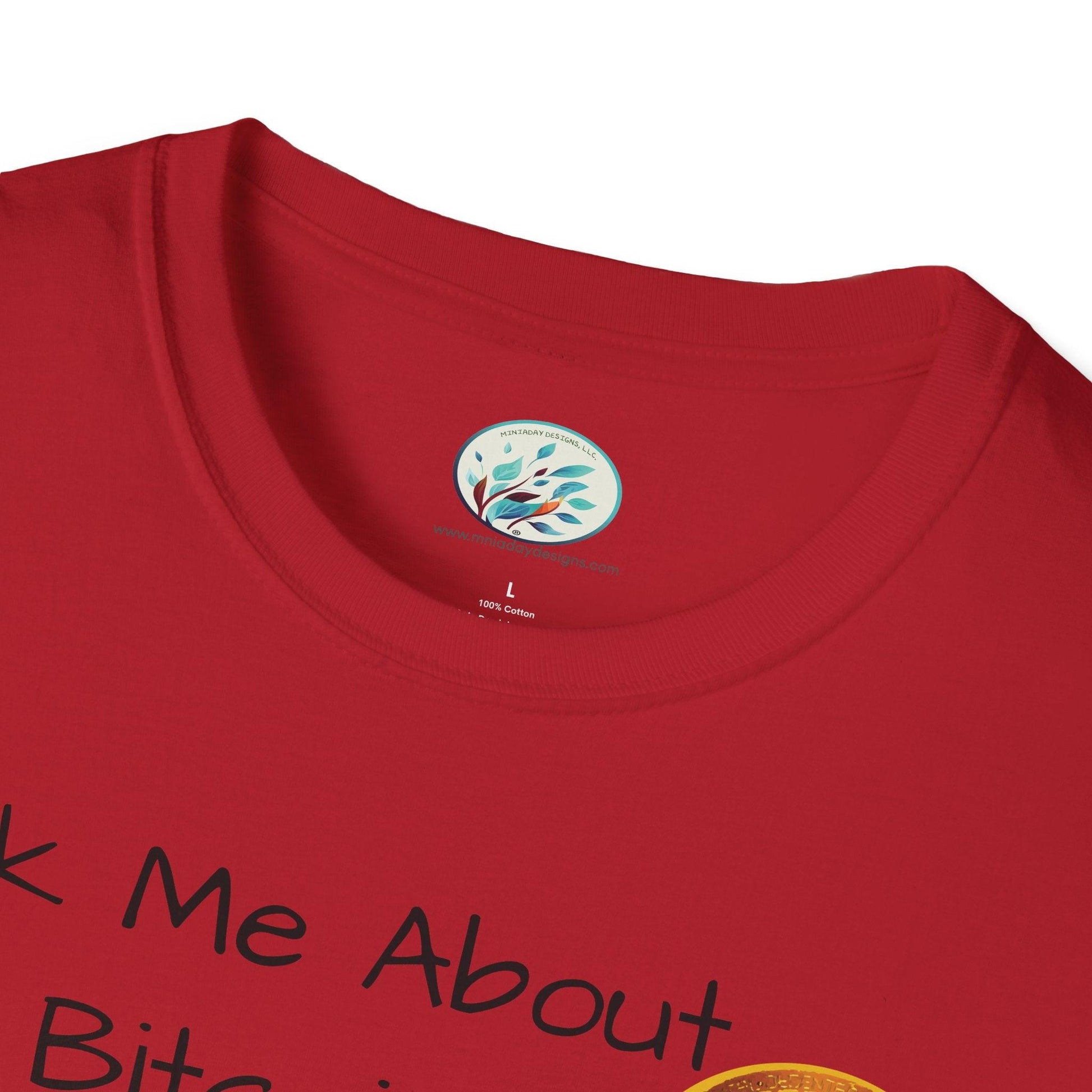 Ask Me About Bitcoin Unisex Softstyle T-Shirt - Miniaday Designs, LLC.