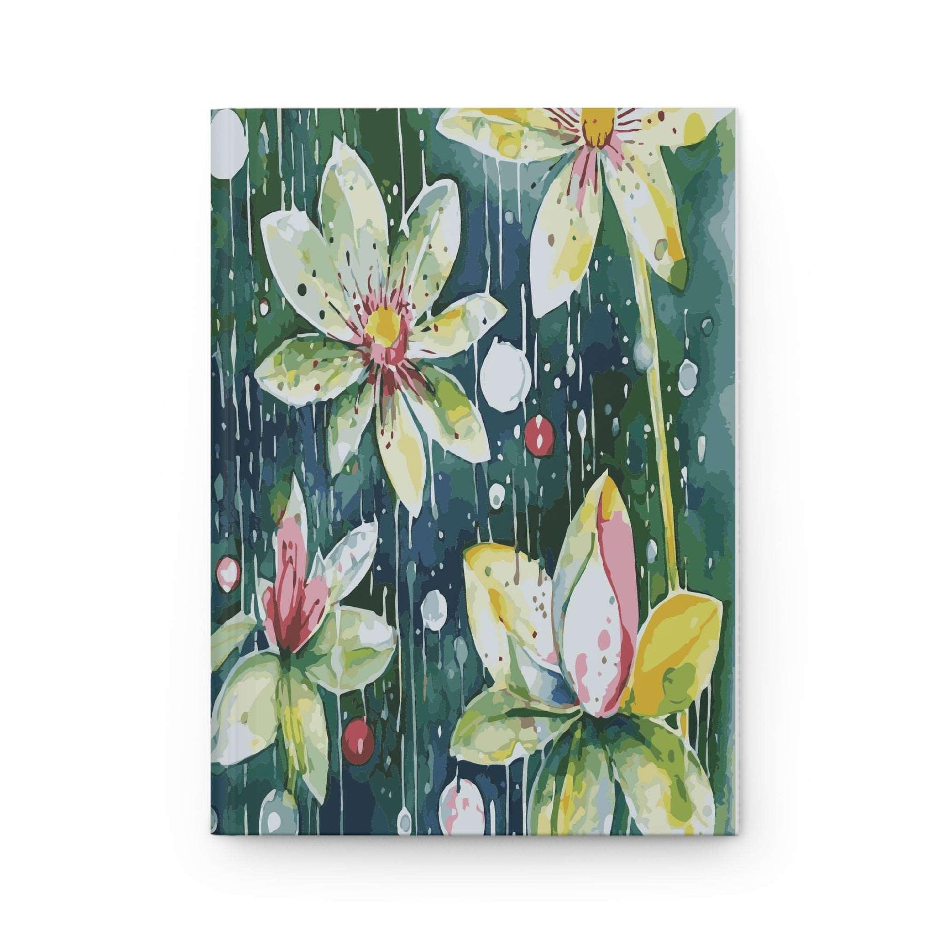 FREE SHIPPING Rain-kissed Lotus Whimsy Collection by Miniaday Designs, LLC. Hardcover Journal Matte - Miniaday Designs, LLC.