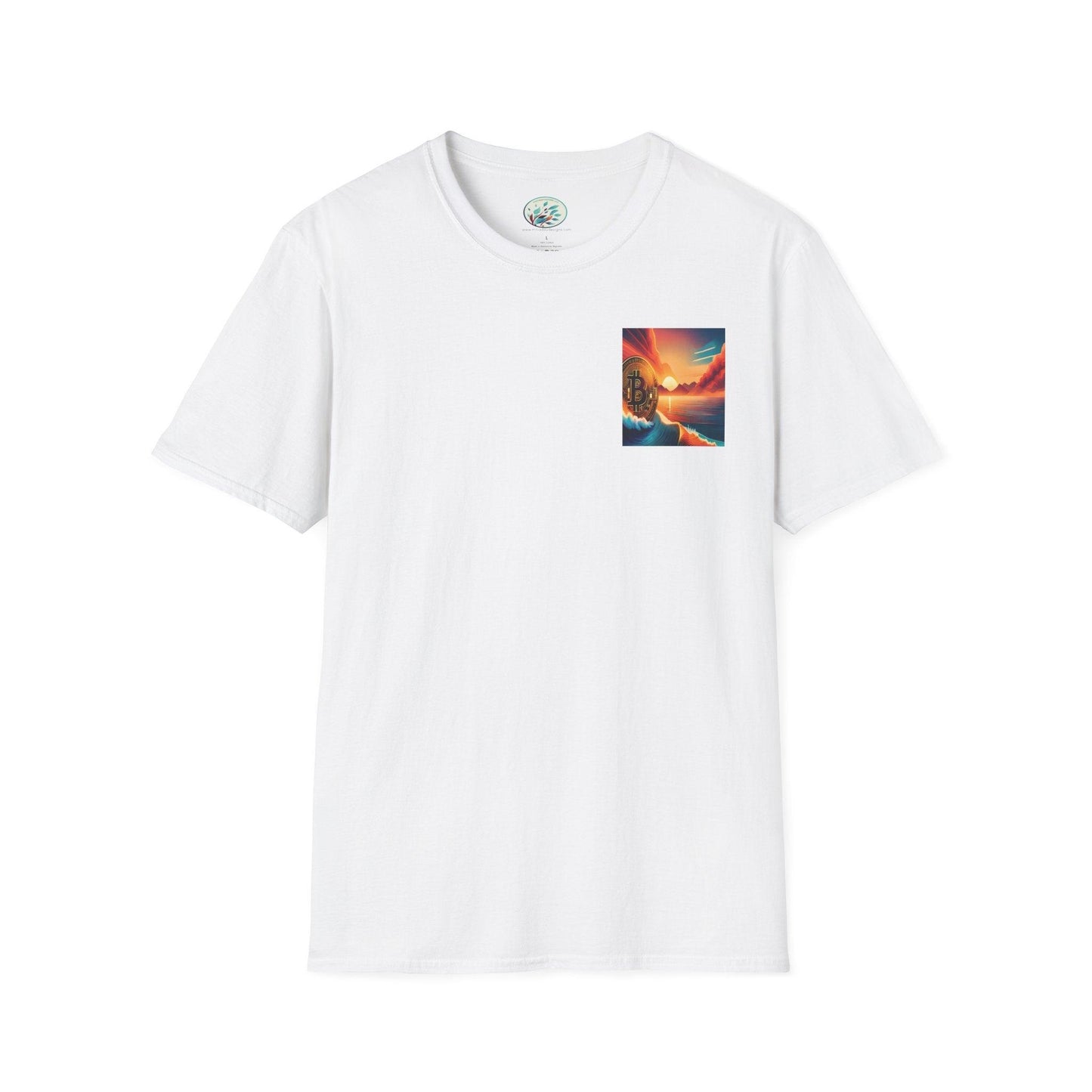 Ride the Wave Bitcoin Unisex Softstyle T-Shirt - Miniaday Designs, LLC.