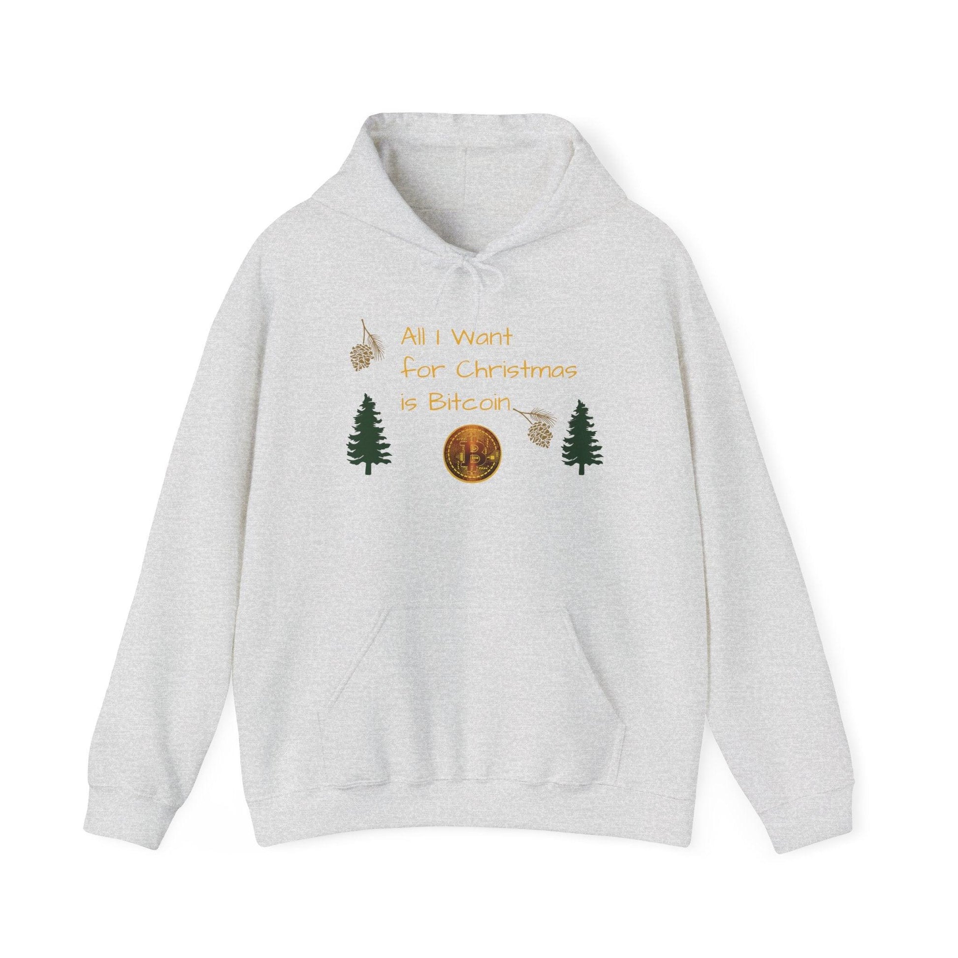 All I Want For Chirstmas is Bitcoin Trees Unisex Heavy Blend™ Hooded Sweatshirt - Miniaday Designs, LLC.