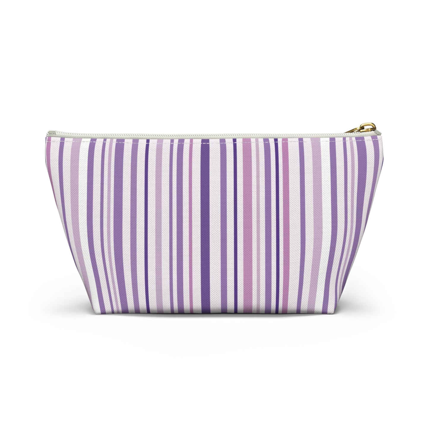 Pink and Purple Stripes Accessory Pouch w T-bottom
