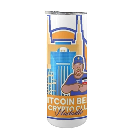 Bitcoin Ben Nashville Club Skinny Tumbler 20 oz. - Miniaday Designs, LLC.