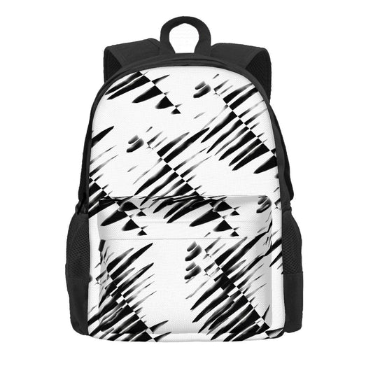 Ryan's Geometric Inspired Black and White Laptop Backpack - Miniaday Designs, LLC.
